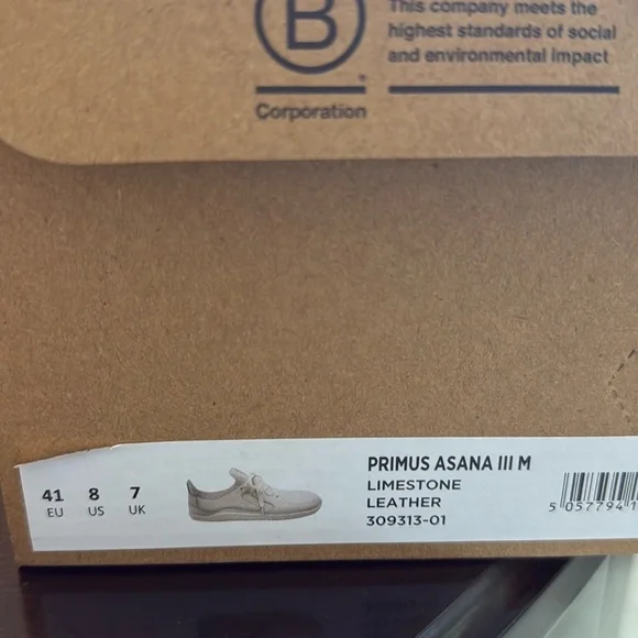 VIVOBAREFOOT PRIMUS ASANA III LIMESTONE LEATHER MENS SIZE 8 NWT IN BOX - Picture 8 of 12